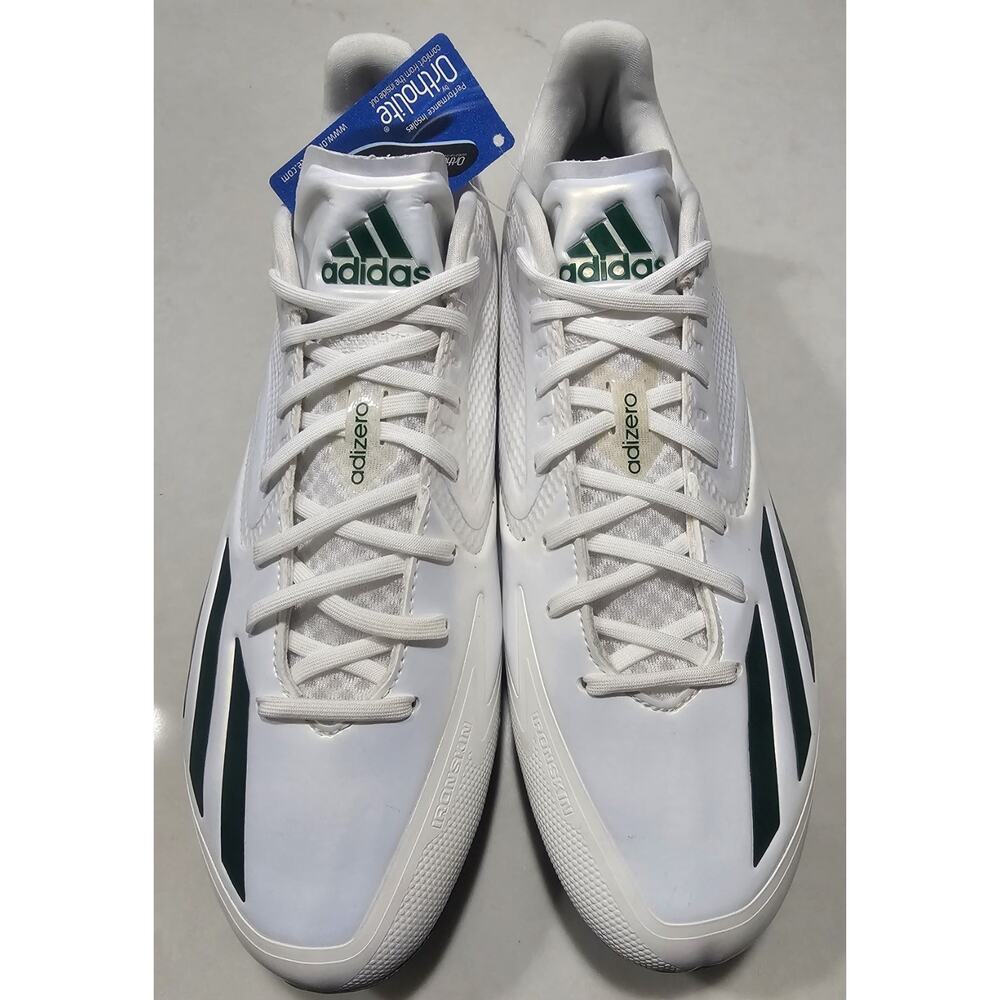 Adidas Adizero Afterburner 3 Baseball Cleats Mens Size 11.5 White Green Q16572